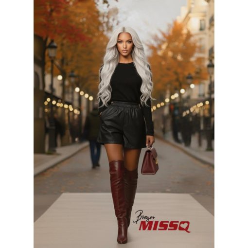 MISSQ BOR SHORT FEKETE